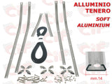 Serie strisce pedana completa in alluminio tenero per Piaggio Vespa 50 - 90 - 125 Primavera - Primavera ET3 5370 CIF