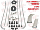 Serie strisce pedana completa in alluminio tenero per Piaggio Vespa PX PE 5371 CIF