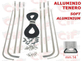 Strisce pedana completa in alluminio tenero per Piaggio Vespa 125 - 150 5372.01 CIF