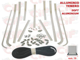Serie strisce pedana completa in alluminio tenero per Piaggio Vespa GS 150 5378-K CIF