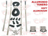Serie strisce pedana completa in alluminio tenero per Piaggio Vespa PK 50 - 125 6145 CIF