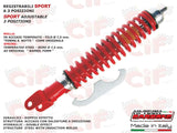 Ammortizzatore posteriore registrabile versione sport rosso 6314-RR Cif Carbone