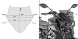 Parabrezza A2132 per Yamaha MT 09 2017 > 2020 Givi