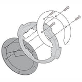 Flangia metallica BF03 Tanklock per borse da serbatoio Givi