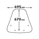 Parabrezza CLS2543 + Attacco A528 per Peugeot LXR 200 2009 > 2014 Isotta